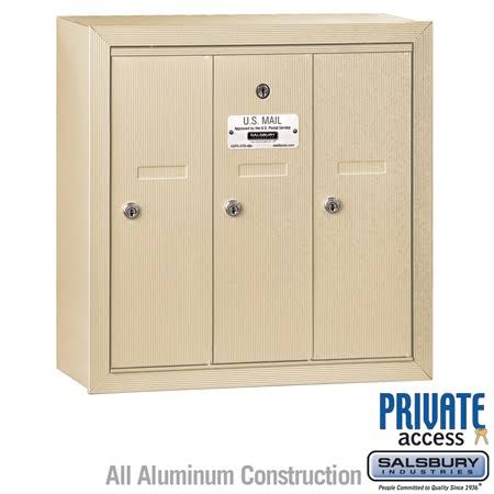 Bronze 3 Door Vertical Mailbox O569