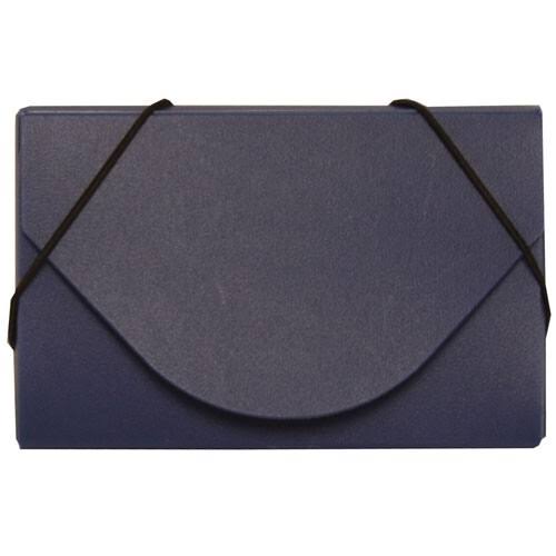 Navy Blue Plastic Business Card Holder Case, 100/Pack Z3499