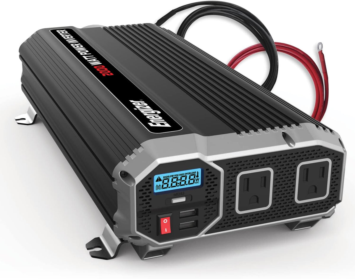 1500 Watts Power Inverter, 12v to 110v, Two AC Outlets, Two USB Ports D7249