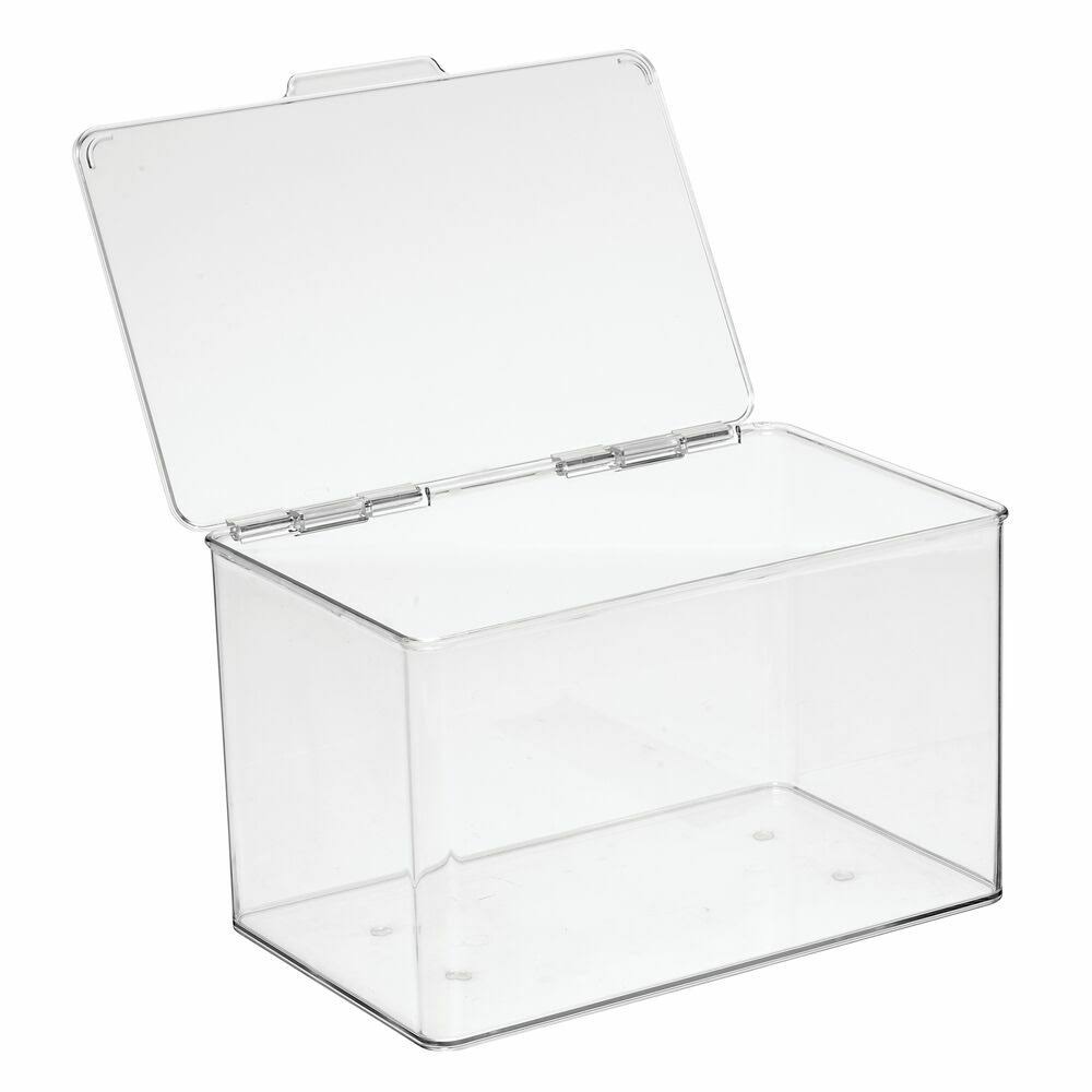Clear Plastic Desk Organizer Bin Box, 8 Pack W5497