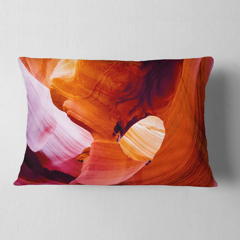 Antelope Canyon Landscape Photo Throw Pillow 12x20 N259716