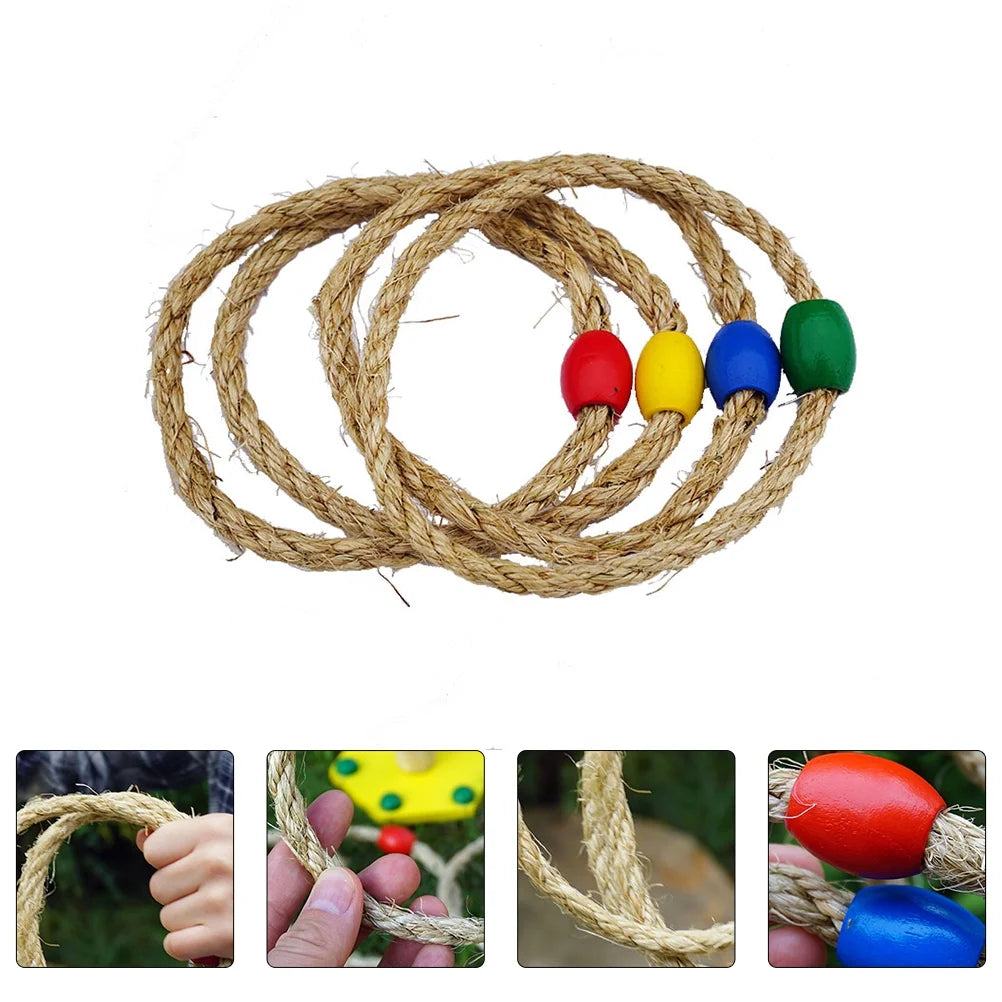 16 PCS Wooden Ring Toss Game Z33970