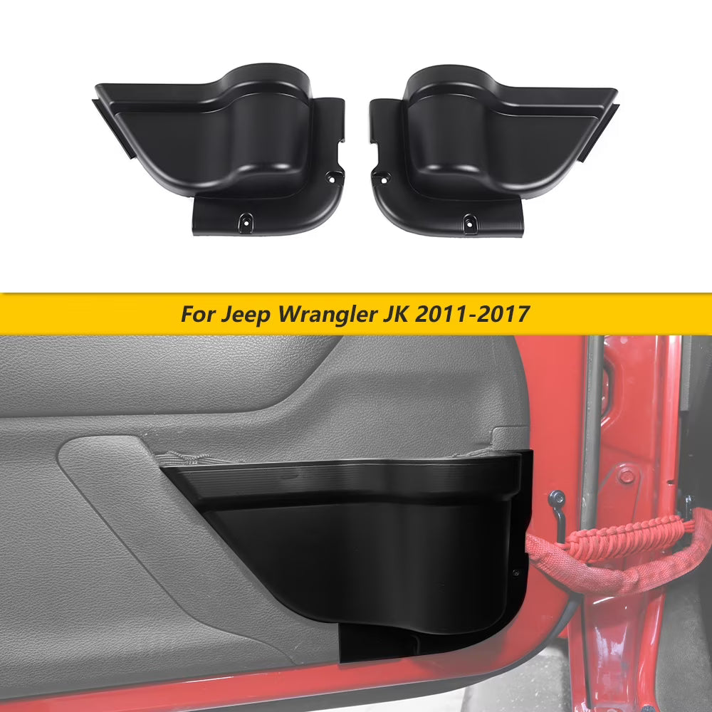 Black Front Door Storage Organizer Box for Jeep Wrangler JK JKU 2011-2017 E7371