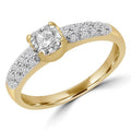 14K Yellow Gold Radiant Diamond Solitaire Engagement Ring N4317