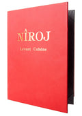 Deep Red Plush Casebound Menu Z241