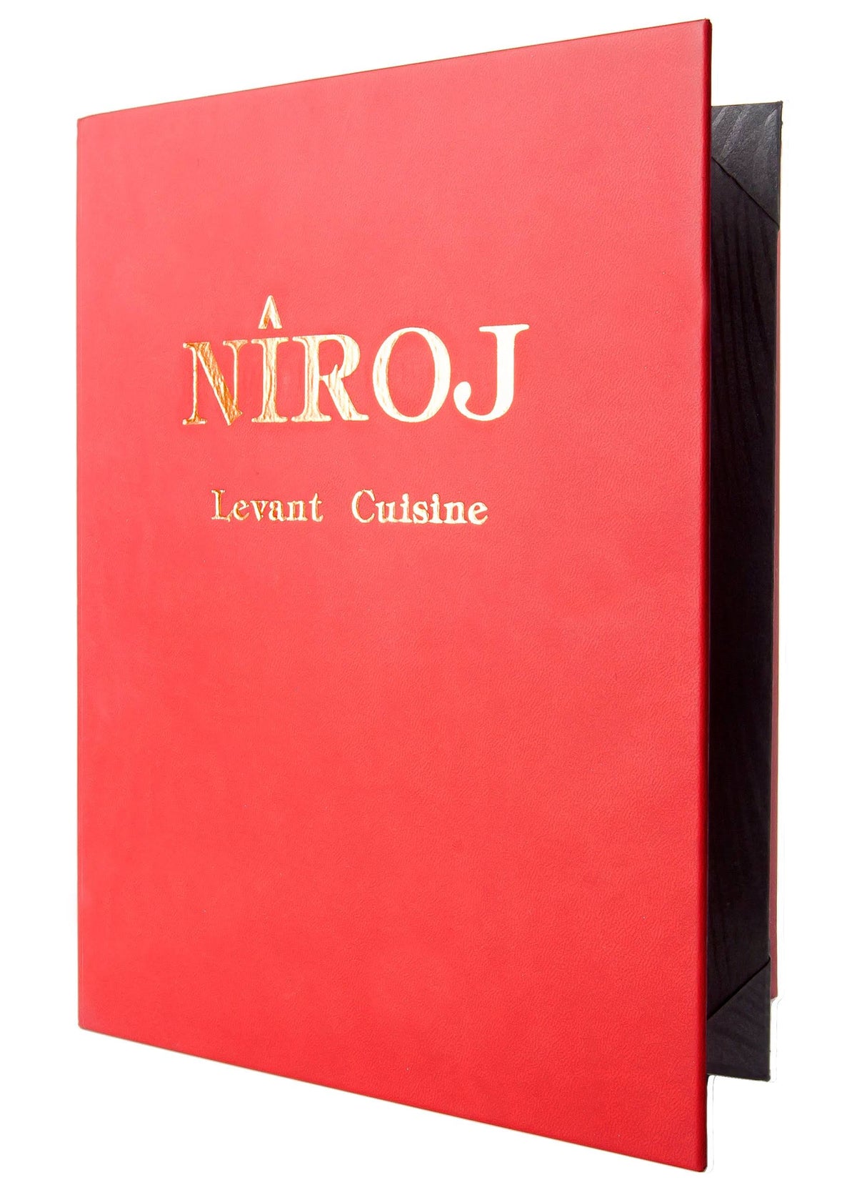 Deep Red Plush Casebound Menu Z241