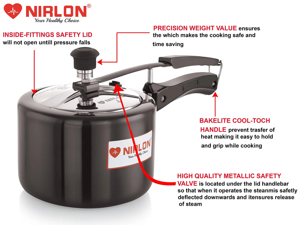 3 Litre Hard Anodised Aluminium Pressure Cooker W8568