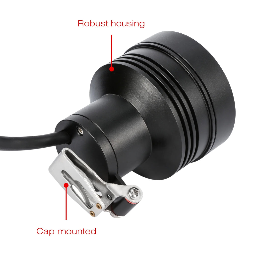 80000 LUX LED Hunting Light with 3 LED Cap Light V975548