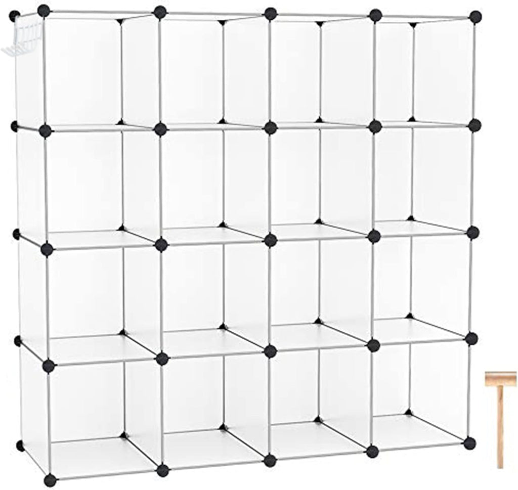 16-Cube Plastic Modular Book Shelf D699