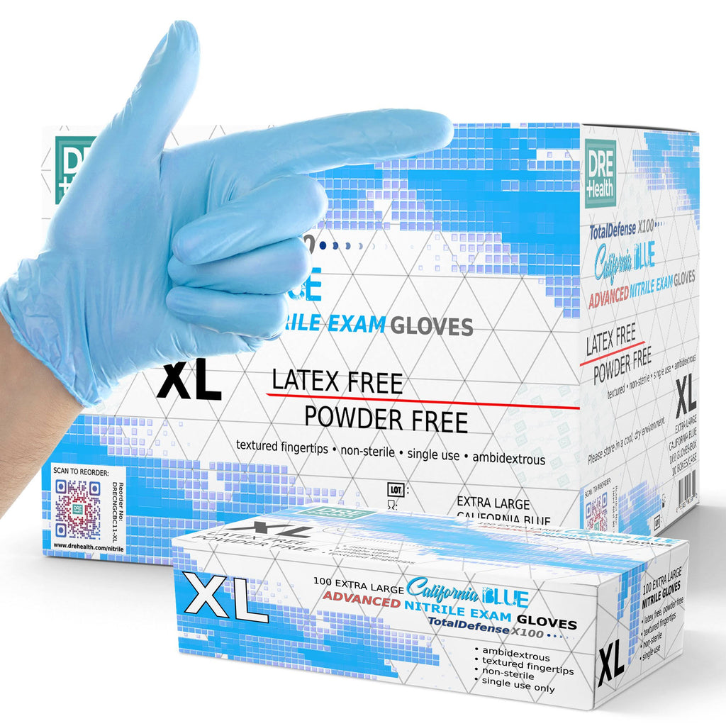 California Blue Nitrile Exam Gloves C8873