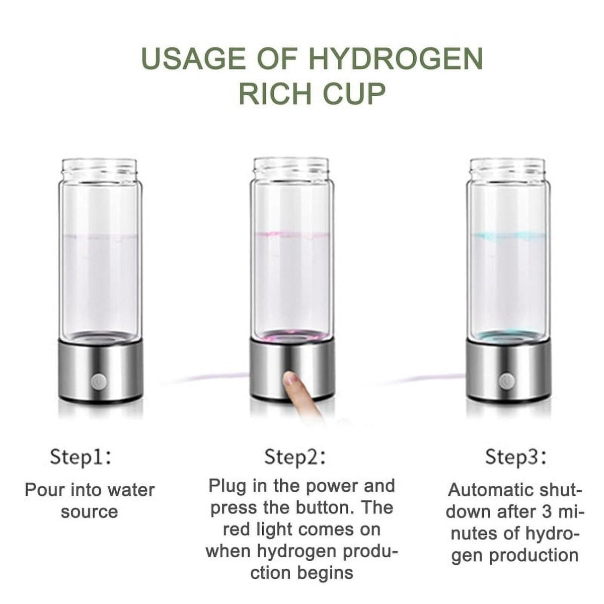 Blue Rechargeable Hydrogen Water Bottle F9635