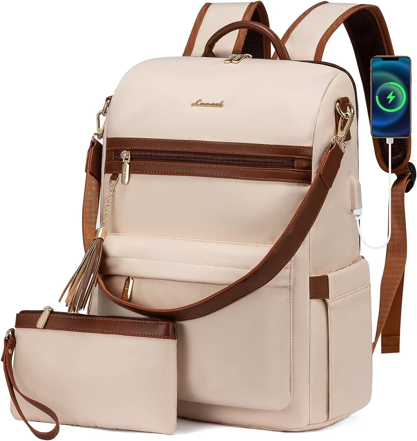 15.6" Laptop Backpack with USB Port Convertible Daypack U990