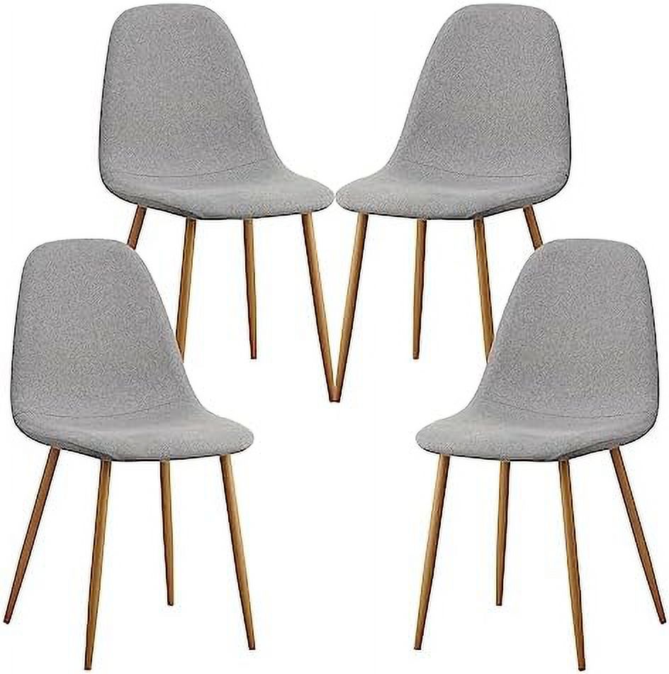 Dining Chairs Set of 4 PU Faux Leather with Metal Legs Q5934