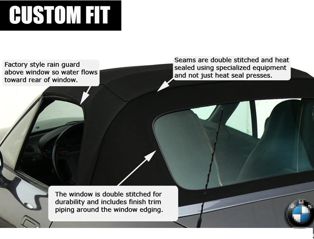 Convertible Soft Top with Plastic Window Twill Canvas R7139