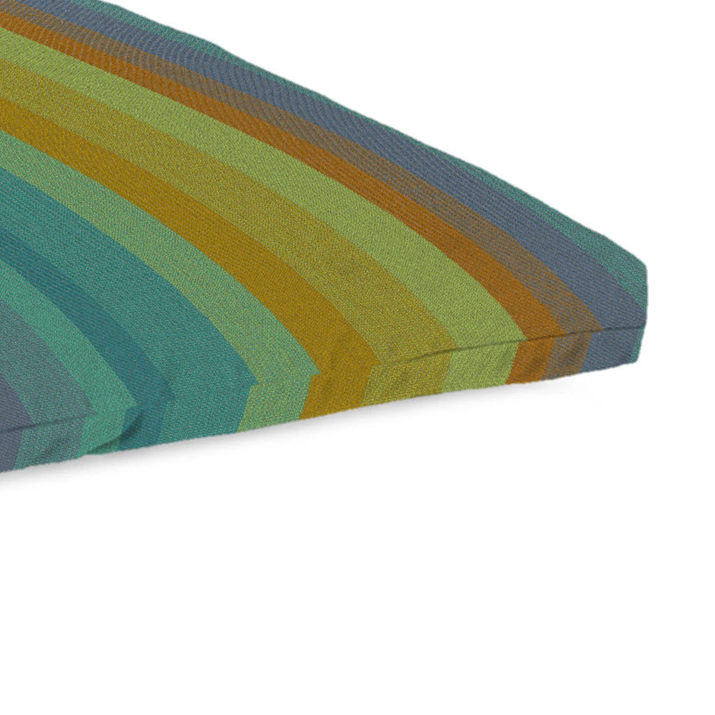 Sunbrella Multicolor Stripe Rectangular Outdoor Settee Swing Bench Cushion with Ties Z353852