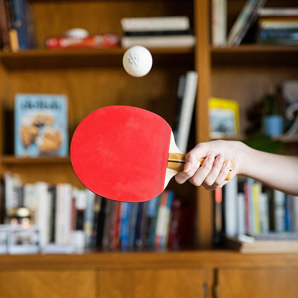 4-Player Table Tennis Racket Set with 3-Star Balls and Storage Case D157741