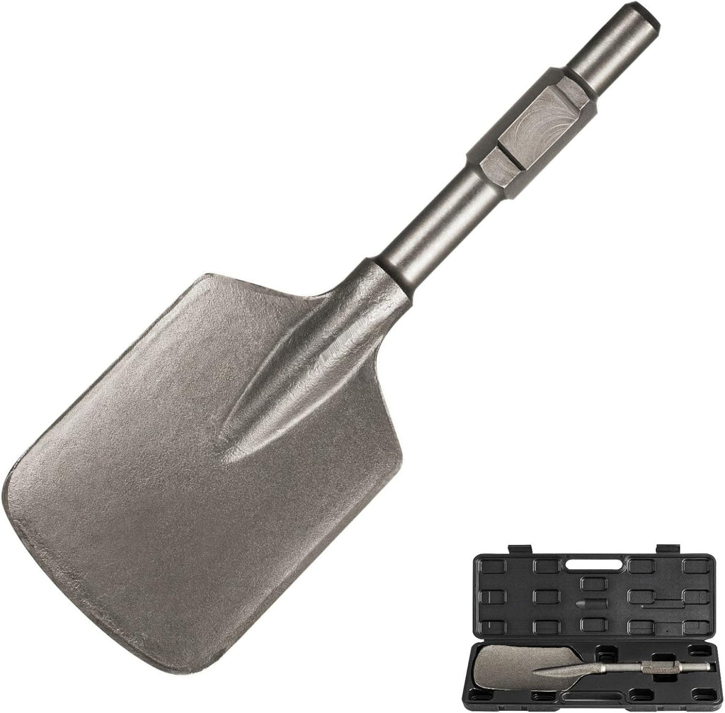 Clay Spade Chisel Bit, 1-1/8" Hex Shank, 17.3" × 5.3", Pack of 2 R201562