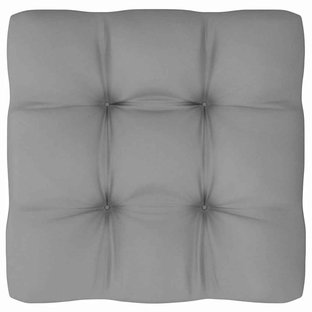 11 Piece Patio Lounge Set with Gray Cushion Pinewood Sectional Outdoor Furniture Set D4801