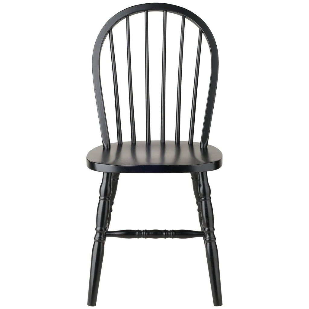 Set of 2 Windsor Chairs Black E34324