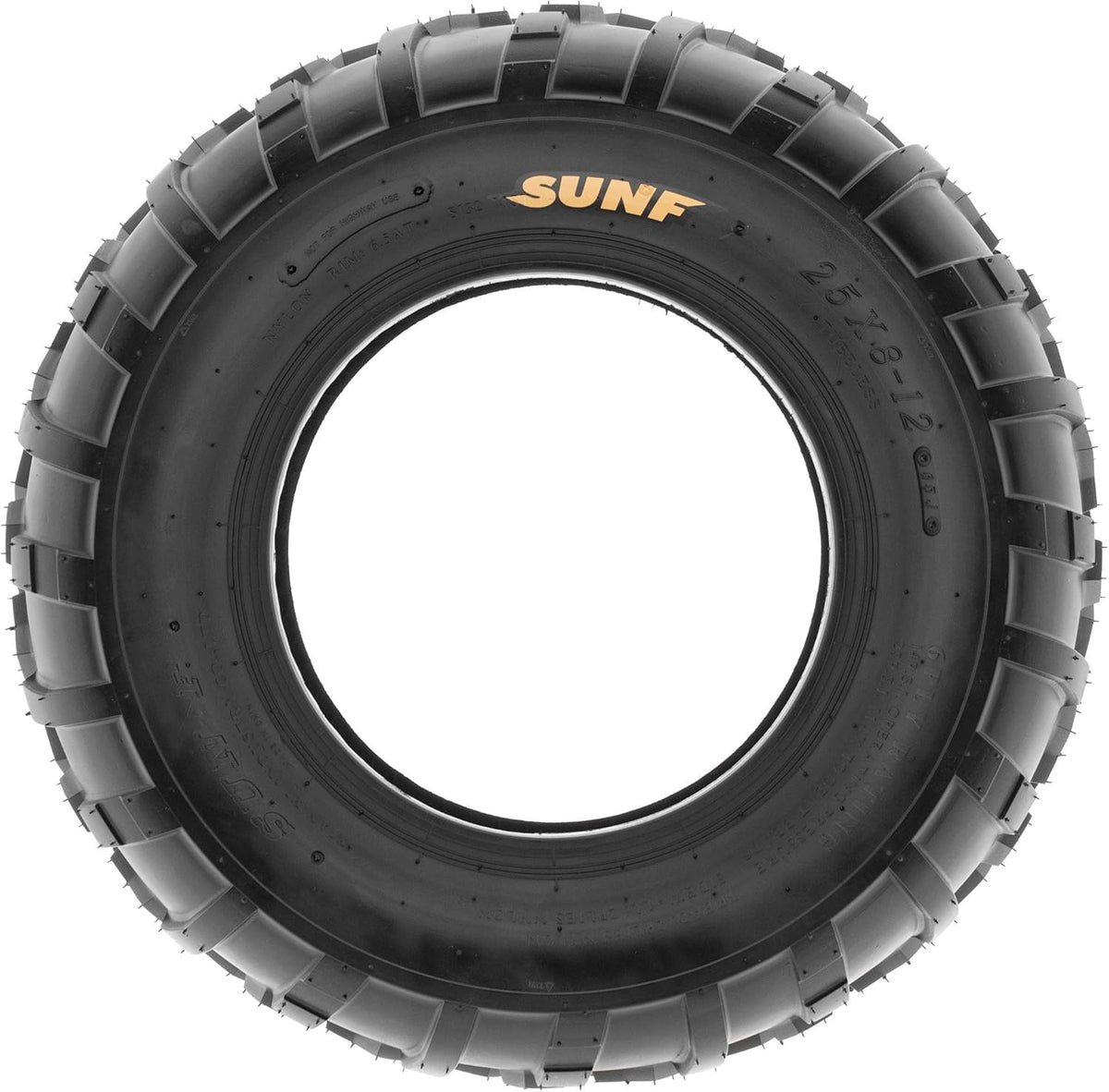 Pair of 2 25x8-12 ATV/UTV Off-Road Tires, 6PR, Directional Knobby Tread A914564