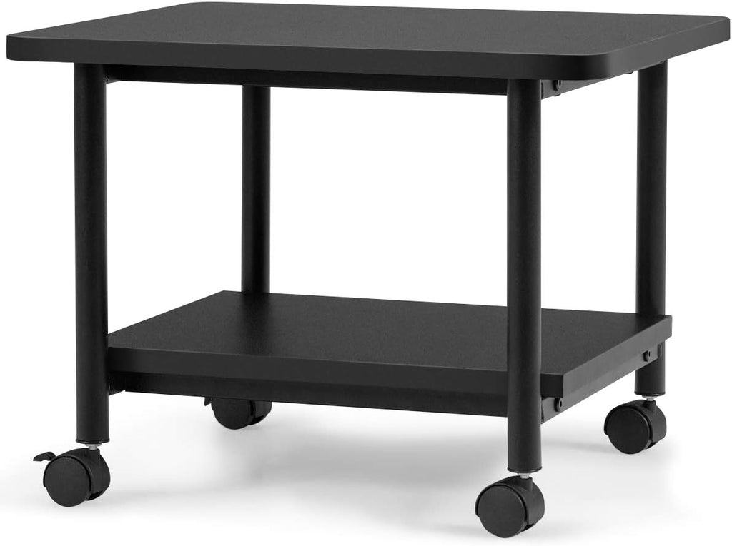 2-Tier Rolling Printer Cart with 2 Storage Shelves V918