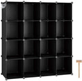 16-Cube Plastic Modular Book Shelf D699