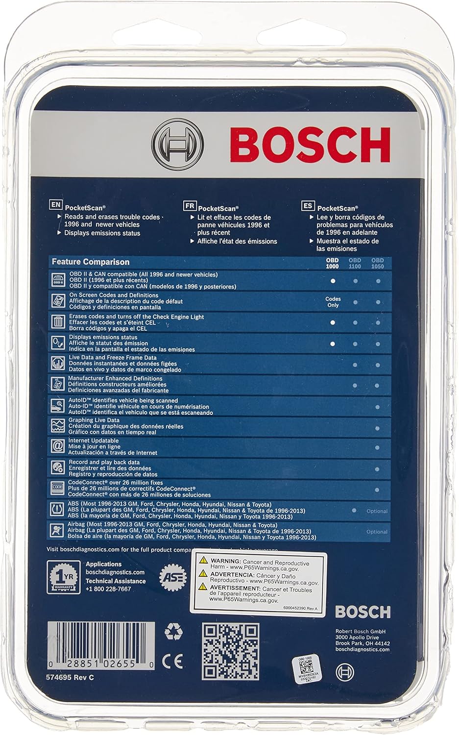 OBD 1000 Diagnostic Vehicle Scanner Pack of 2 J38405