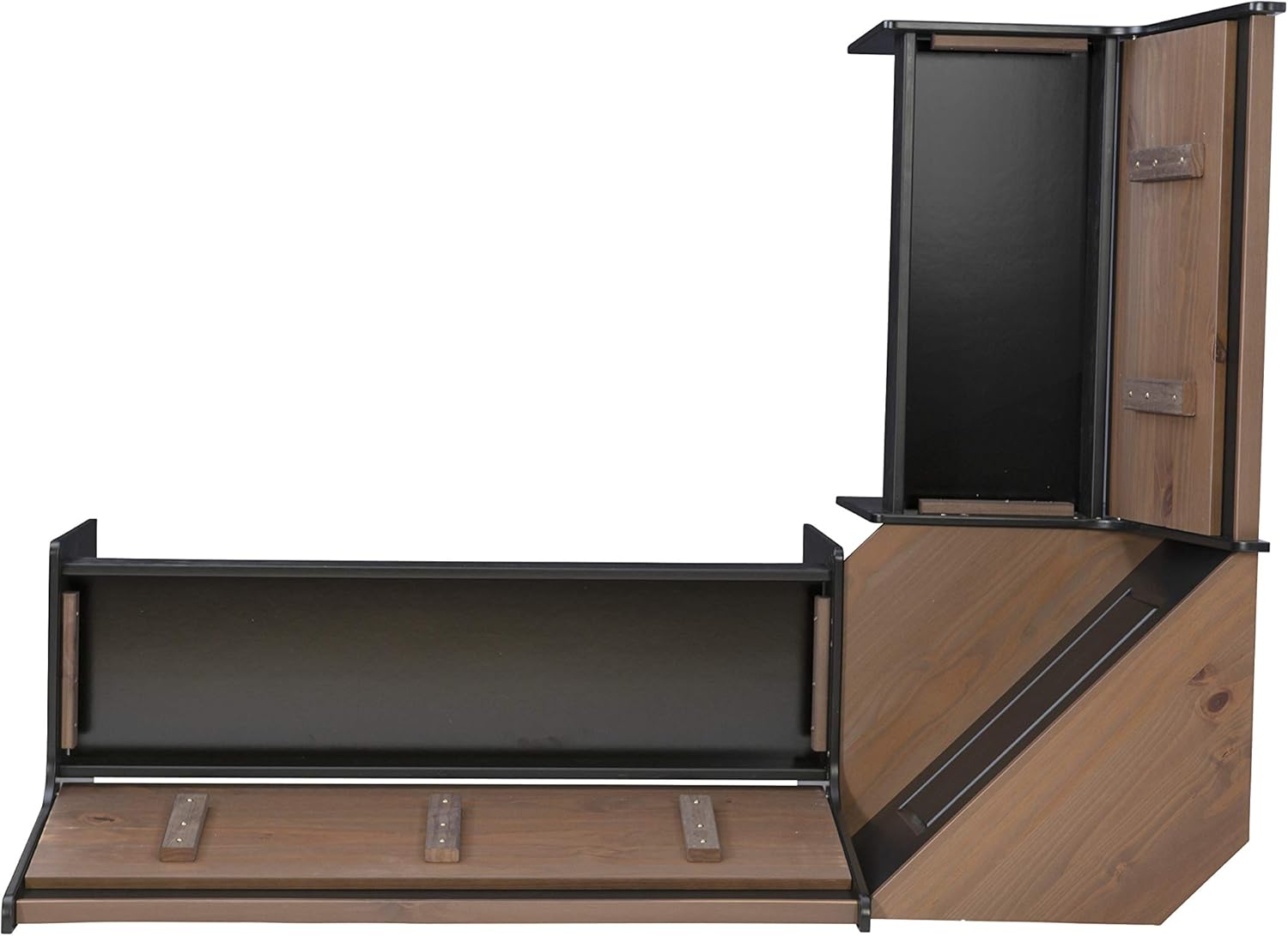 Black and Pecan Breakfast Dining Set O979