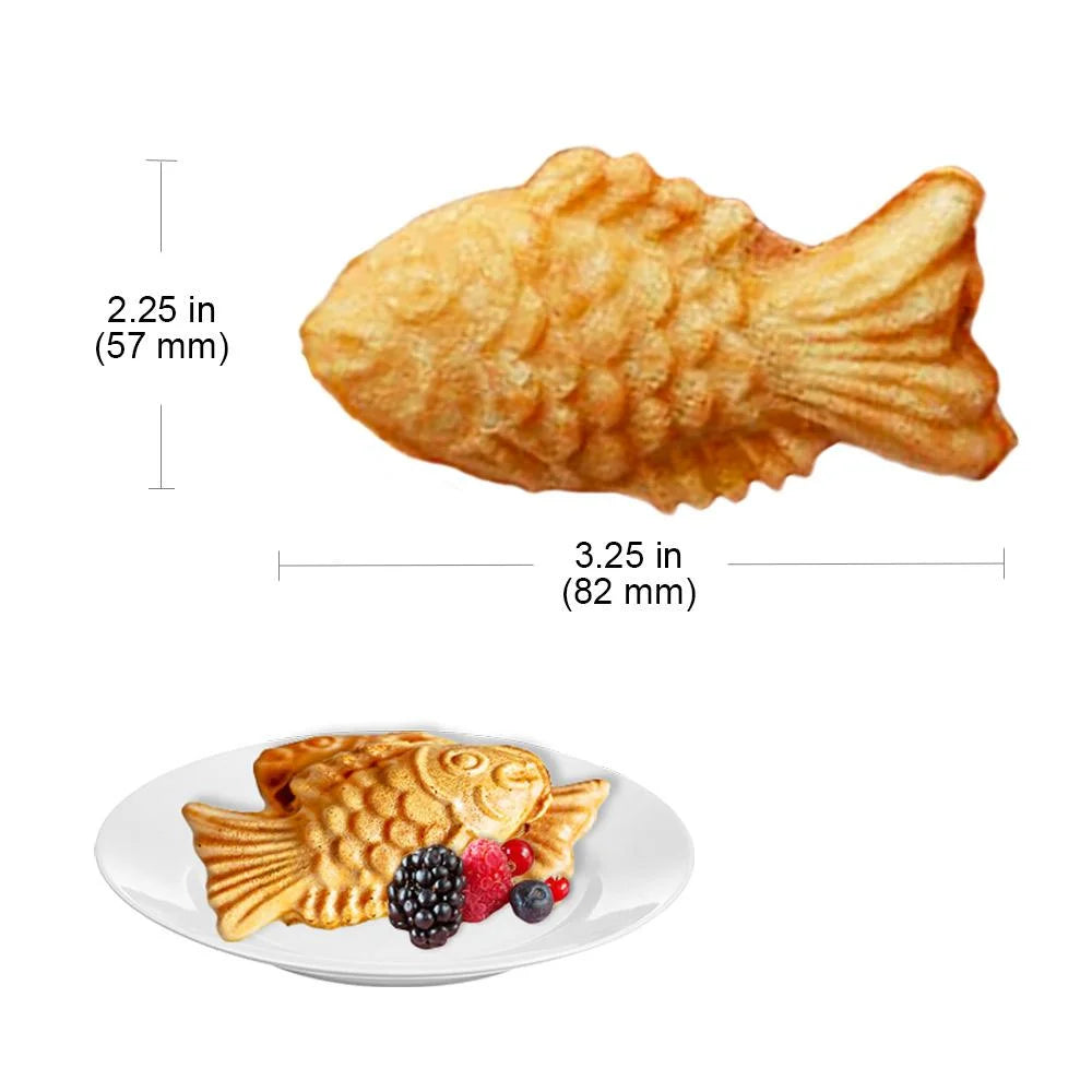 6 Small Fish Waffle Maker Stainless Steel Electric V601