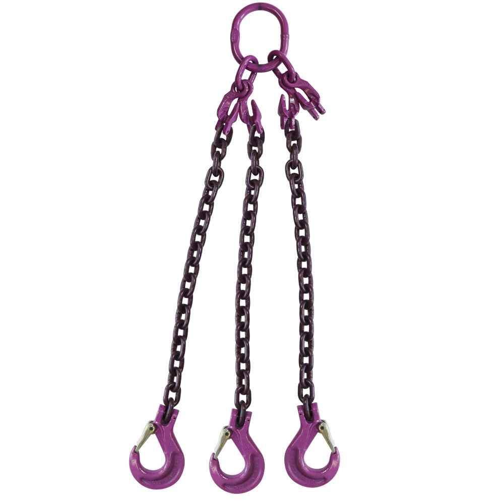 Adjustable 3 Leg Chain Sling with Sling Hooks W8038