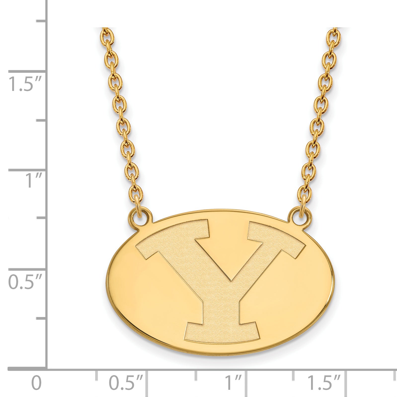 14k Gold Letter Y Pendant 18 inch Necklace W959281