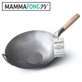 14 inch Carbon Steel Hand Hammered Wok X19533