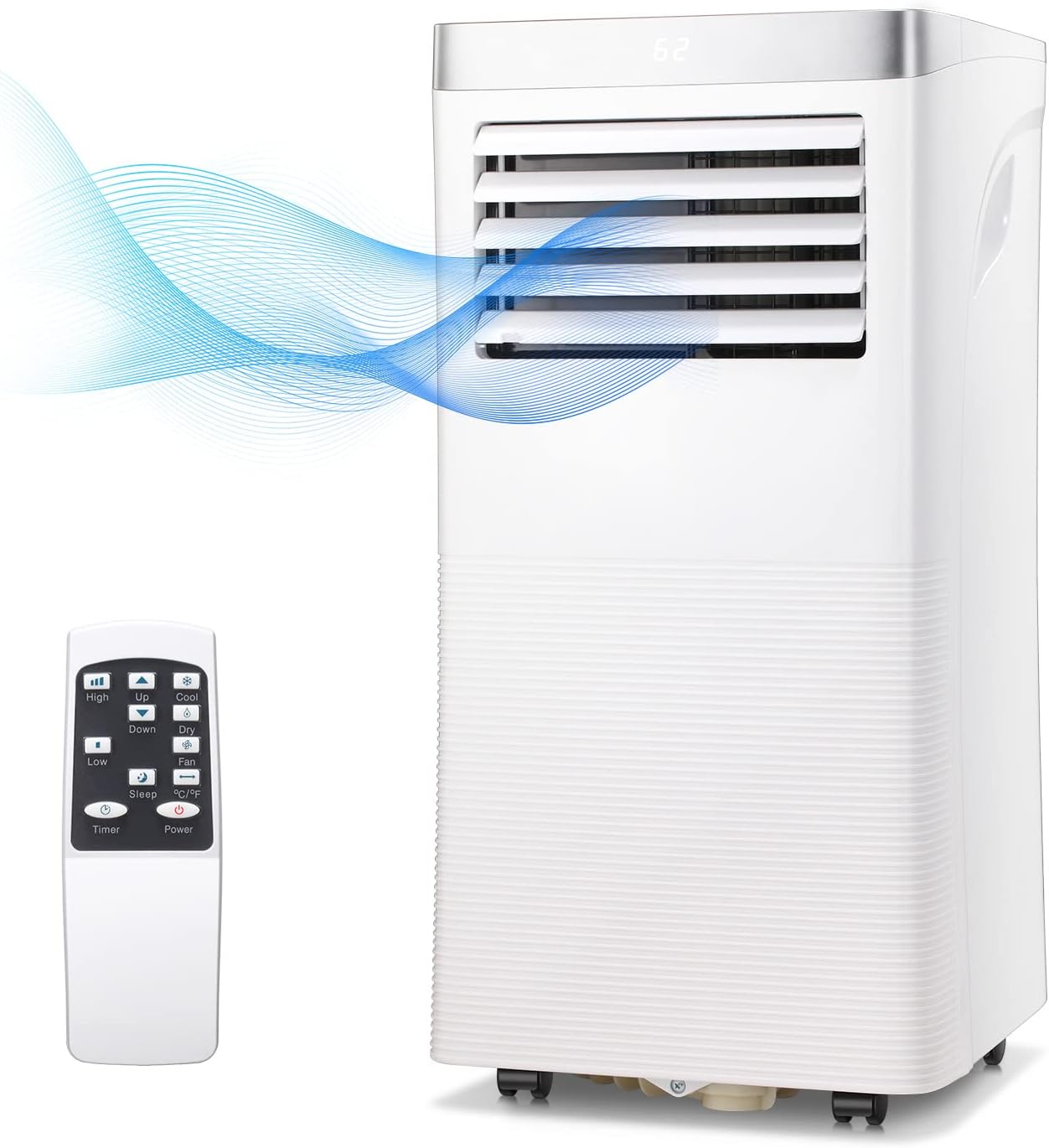 White Portable Air Conditioner with Remote Control D40200