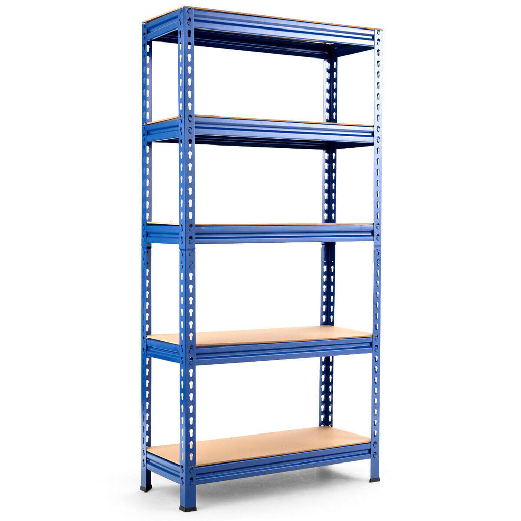 Blue 5-Tier Steel Heavy Duty Storage Shelving Unit K3199