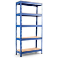 Blue 5-Tier Steel Heavy Duty Storage Shelving Unit K3199