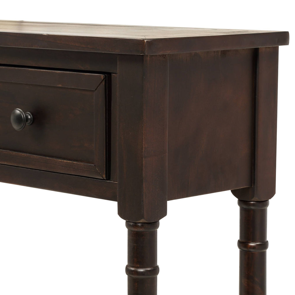 Old Pine 2-Drawer Console Table with Bottom Shelf B9869