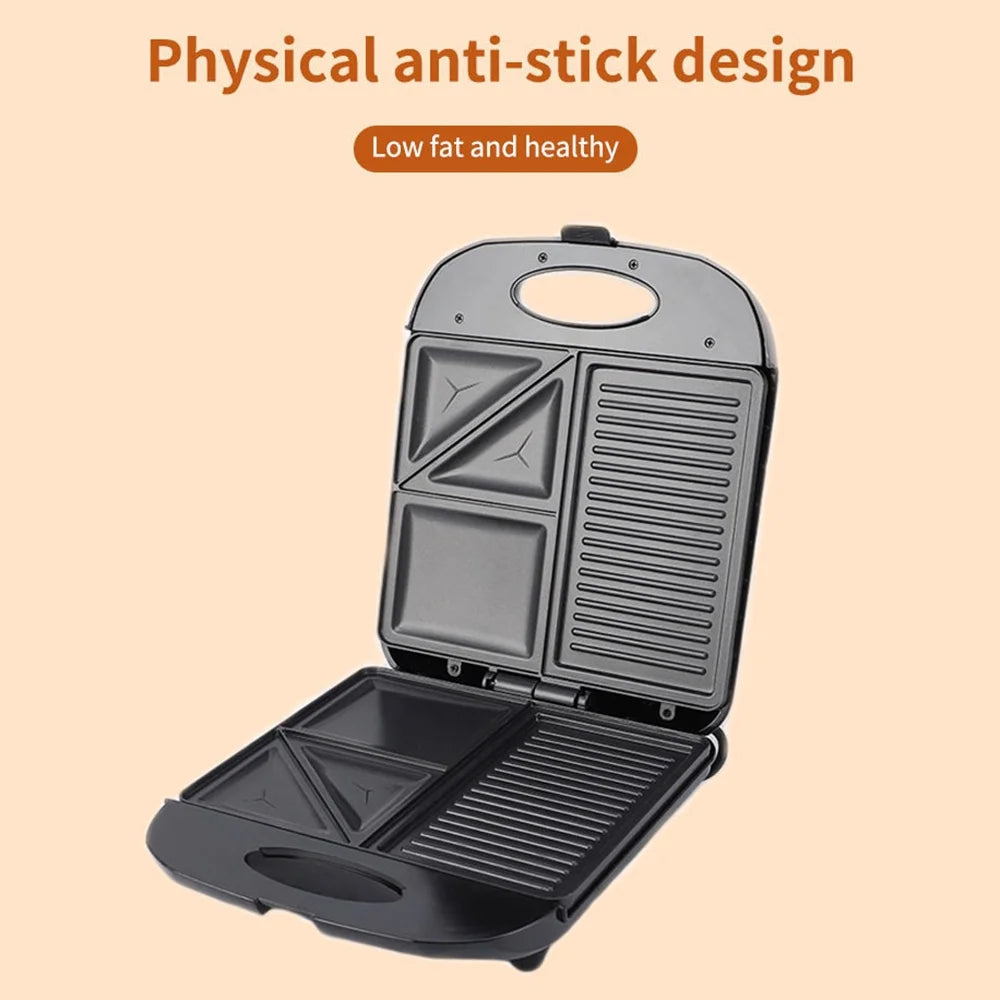 1400W Non-Stick 3in1 Electric Grill Waffle Maker D904658