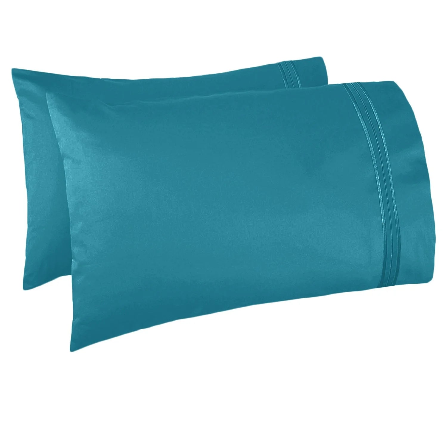 6 Piece California King Teal Microfiber Bed Sheet Set L237762