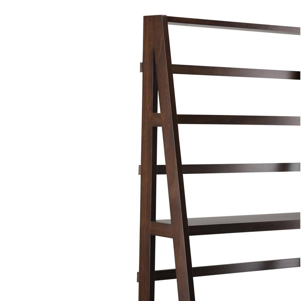 White Solid Wood Bookcase U507
