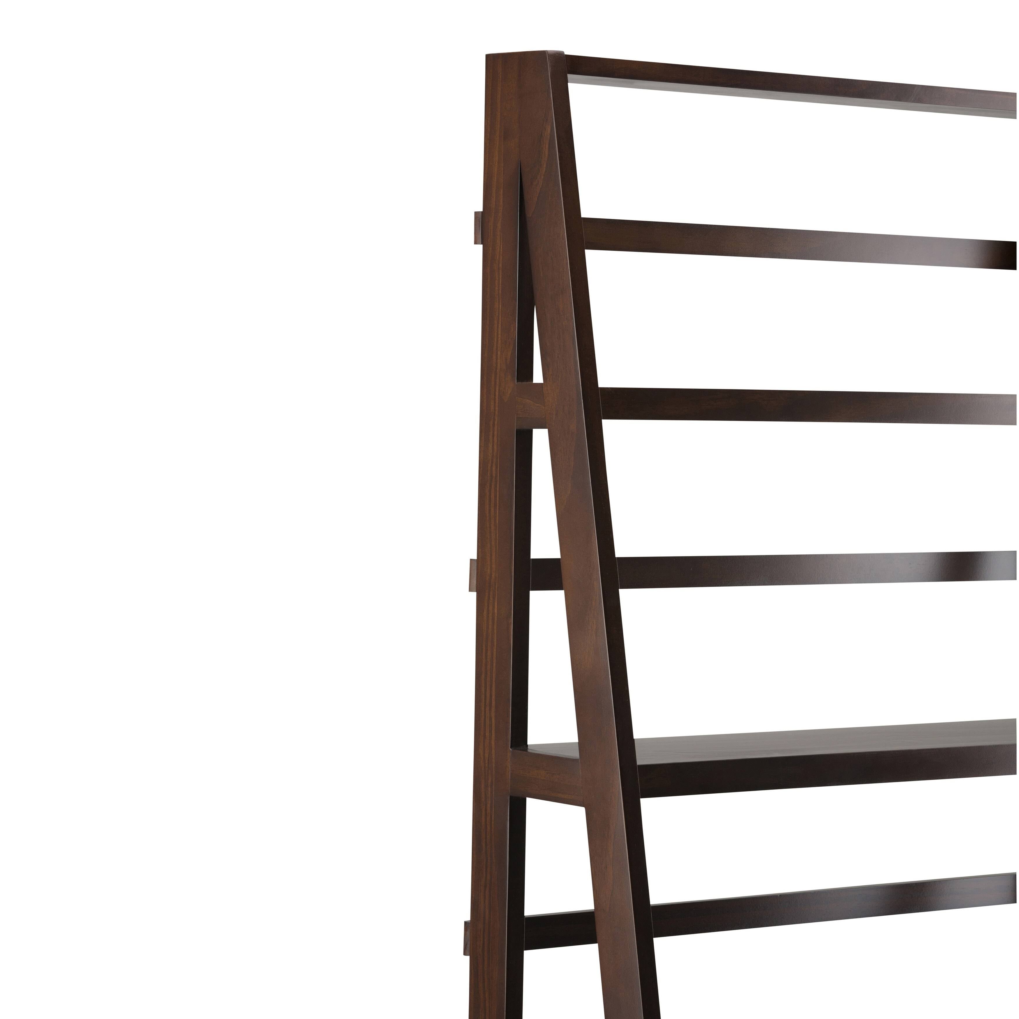 White Solid Wood Bookcase U507