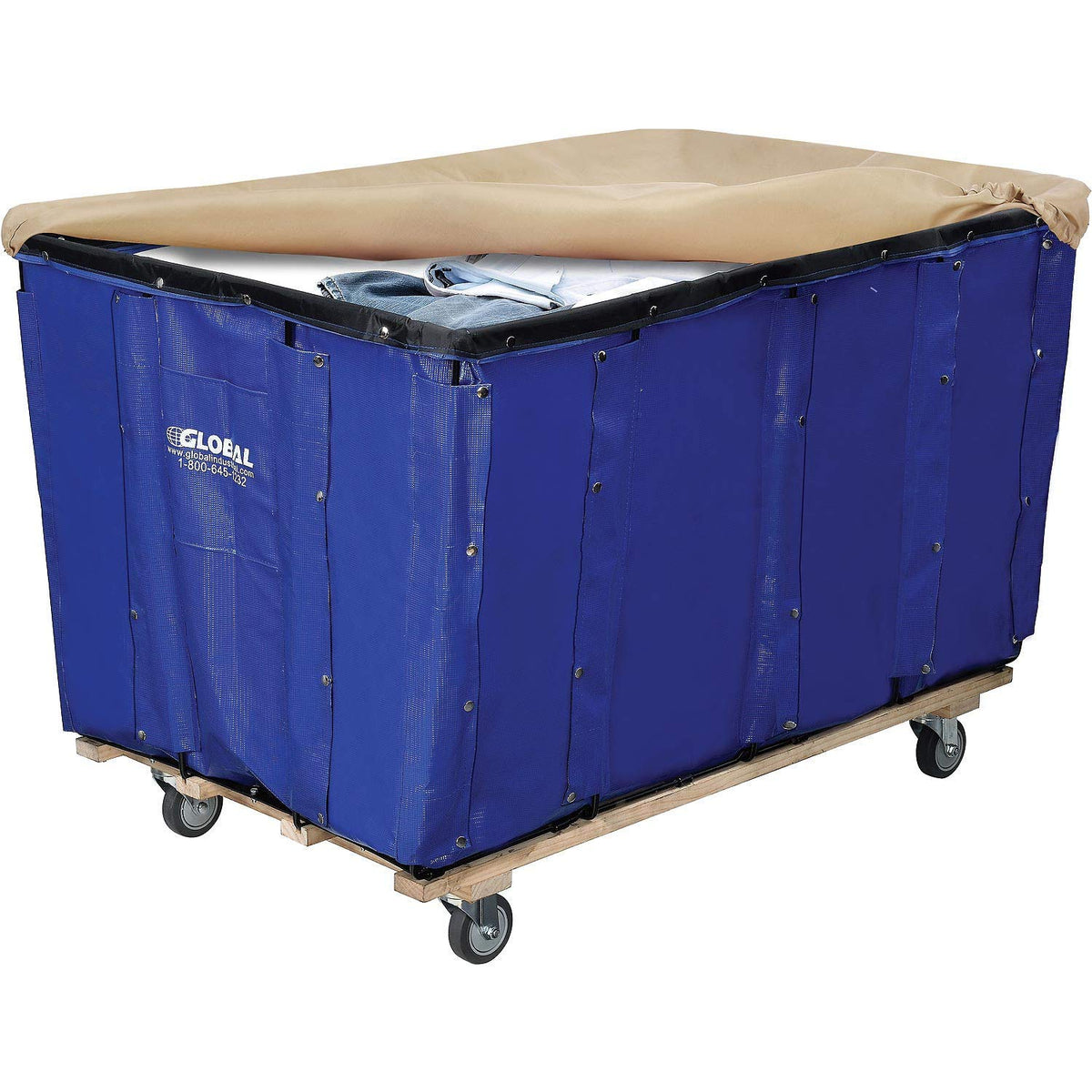 Vinyl Basket Bulk Truck, 24 Bushel, Blue K517926