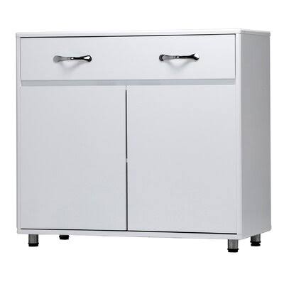 White 2 Door Accent Cabinet D841