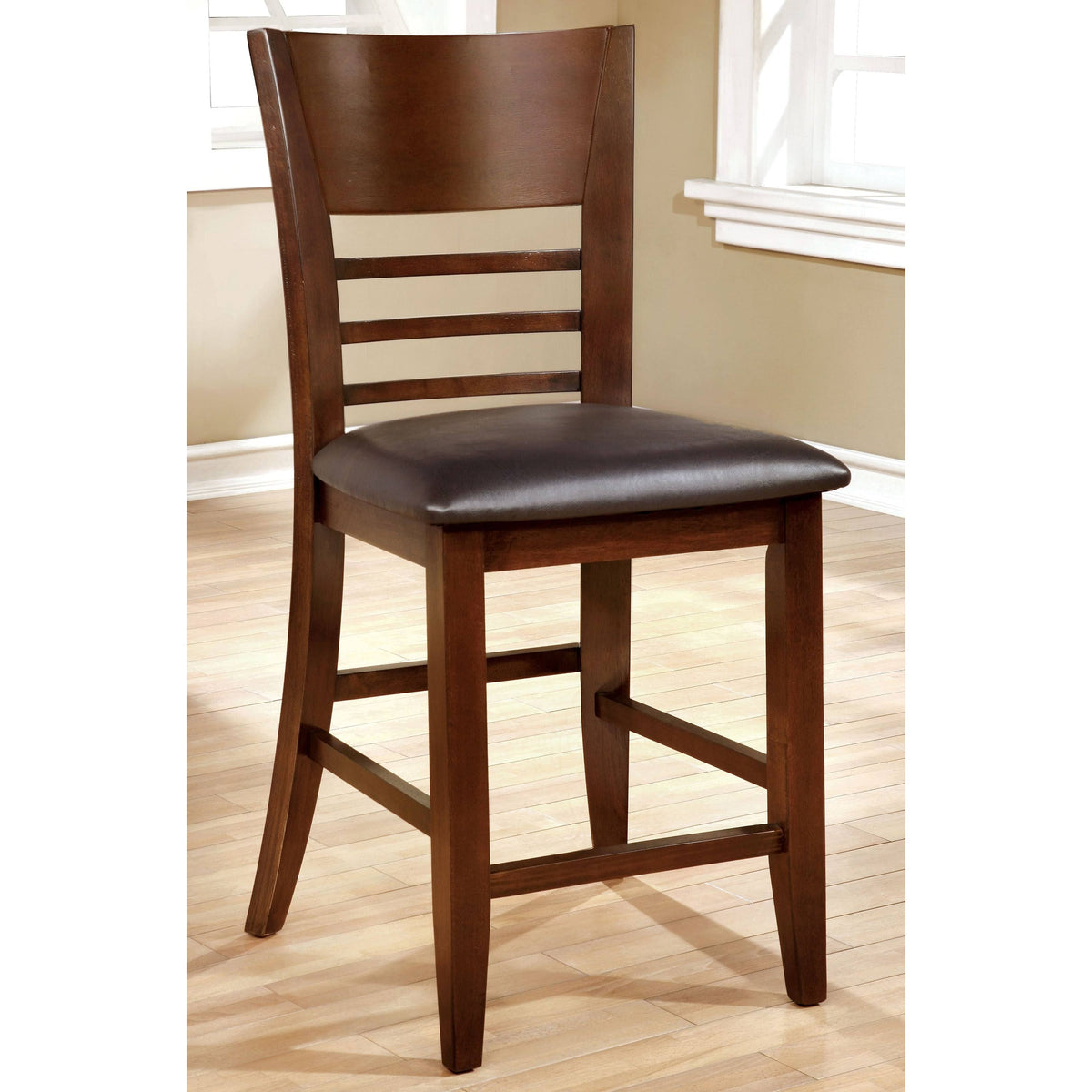 Cherry Counter Chair Set of 2 J37737