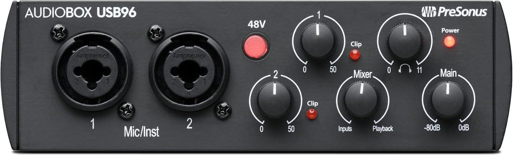 2x2 USB 2.0 Audio Interface with Headphones and Cable Bundle J306