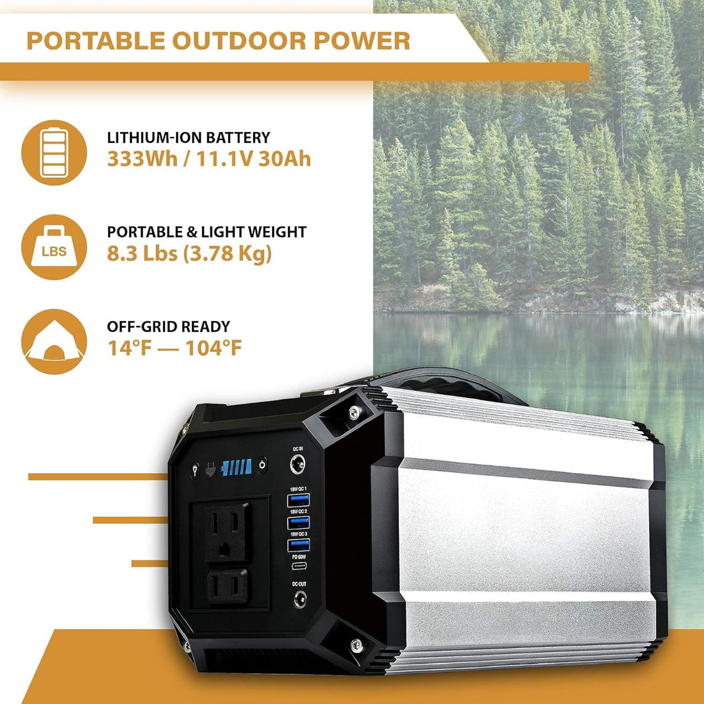 333Wh Lithium Portable Power Station with 300W AC Output S345201