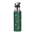 Green Dinosaur Pattern Stainless Steel Insulated Water Bottle with Straw Lid L831563