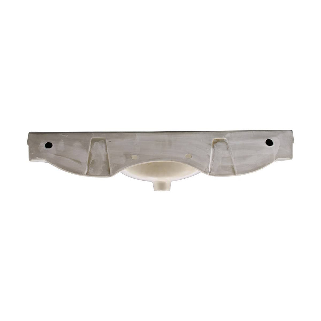 17x22 Round White Bathroom Sink with Overflow T109406