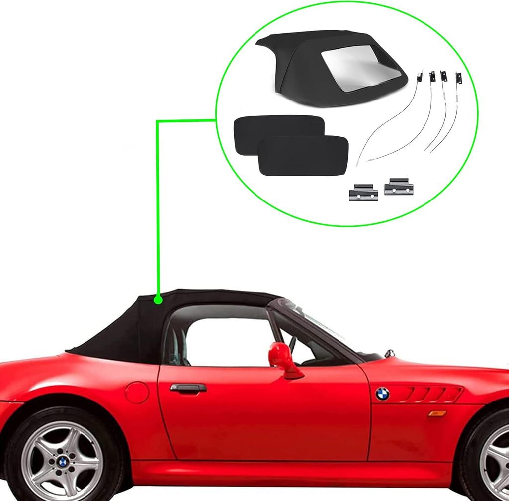 Convertible Soft Top with Plastic Window Twill Canvas R7139
