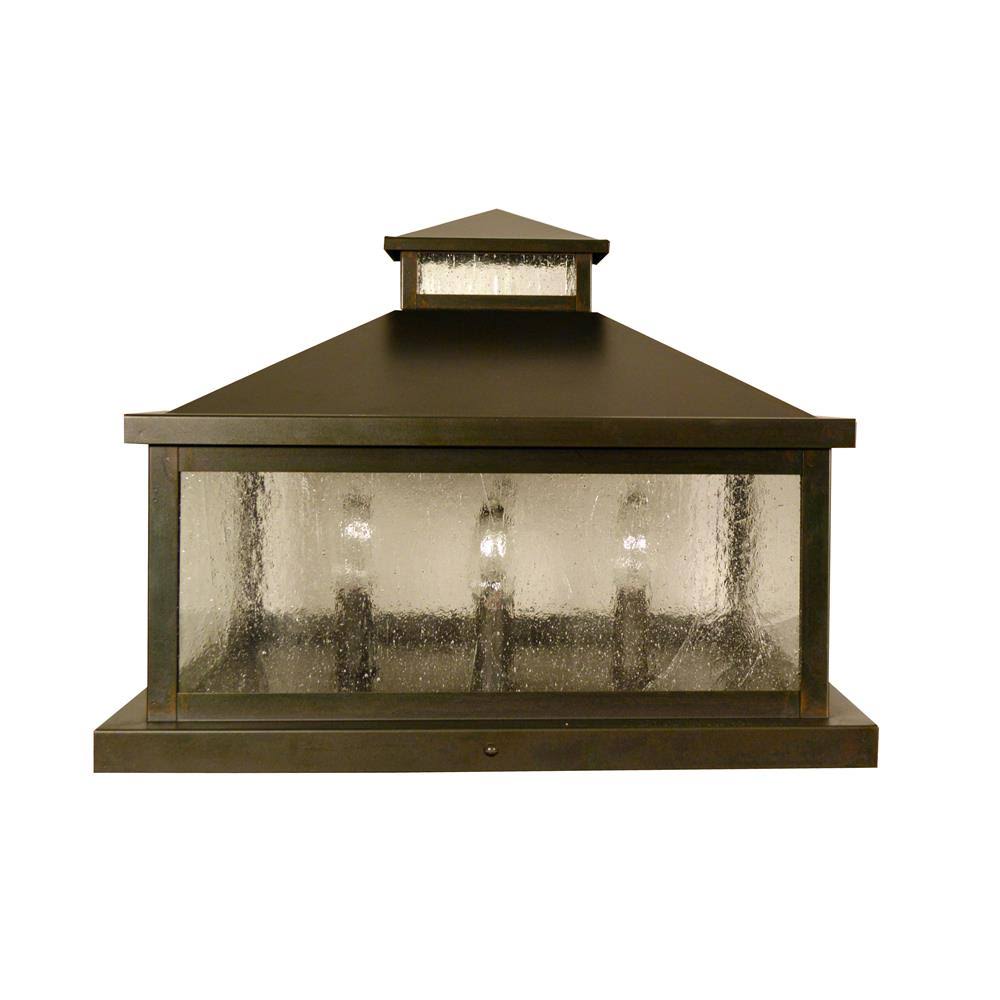 4 Light 11 inch Bronze Column Mount J7552