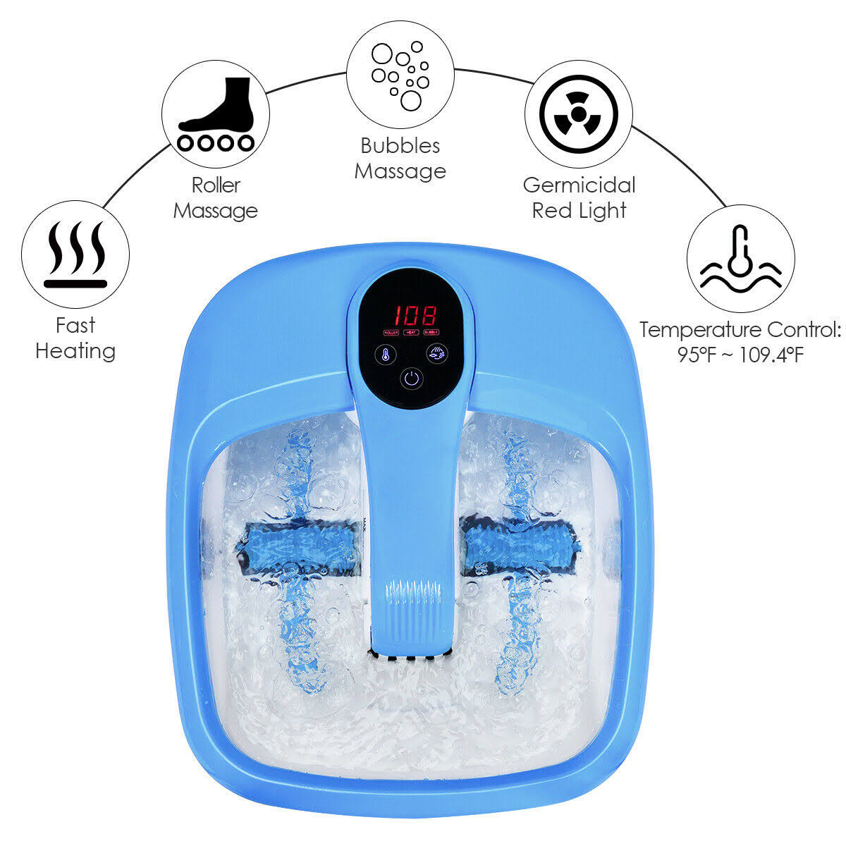 Blue Electric Foot Bath Massager K3033